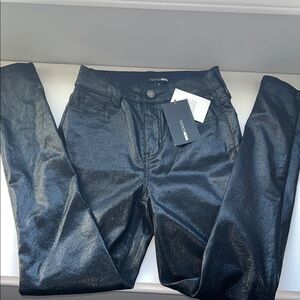 Fashion Nova Shimmering Black stretch Skinny Jeans